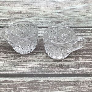 2 small glass tea glass mugs